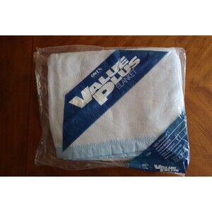 Owen Value Plus Twin/Full Blanket 100% Polyester 72” x 90” Blue w/ Trim USA